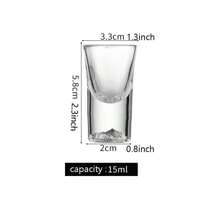 0,5 oz / 15 ml borrelglas ijsbergvorm bodem kristal whiskyglas, loodvrij kristalhelder whiskyglas glaswerk voor het drinken van whisky, bourbon, cognac, Ierse whisky en ouderwetse cocktails wijnglas