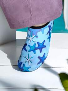 1 Paar rutschfeste flache Lycra Elastikstoff Strand Schuhe für Unisex, modisch und bequem mit weicher Sohle, geeignet für Frühling/Sommer