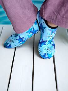 1 Paar rutschfeste flache Lycra Elastikstoff Strand Schuhe für Unisex, modisch und bequem mit weicher Sohle, geeignet für Frühling/Sommer