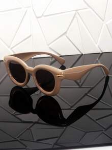 1pc Vintage Steampunk Round Glasses With Studs, Unisex Decorative Eyeglasses For Men And Women - Multicolor - View 5