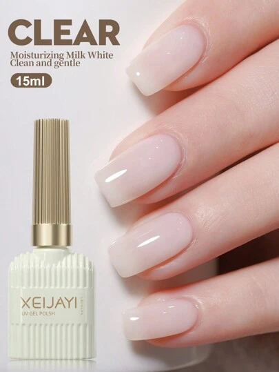XEIJAYI 1 Botella de 15ml de esmalte de uñas en gel con textura lechosa, adecuado para todas las estaciones, ideal para la decoración de uñas en salones de belleza