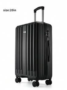 1入拉鍊式行李箱，萬向輪推車箱，TSA密碼錠，大容量旅行箱手提行李箱旅行，學校假日度蜜月假學習海外畢業假等旅行必備物品，男女生情侶理想禮物選擇，旅行配件 - 黑色 - 查看 1