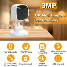 Camera an ninh không dây 3MP Độ phân giải cực cao Camera WIFI trong nhà 3 triệu điểm ảnh Camera IP Pan Tilt thủ công Giám sát video Âm thanh hai chiều Xem từ xa Tầm nhìn ban đêm IR Sân vườn ngoài trời Hỗ trợ thẻ SD/Lưu trữ đám mây Tương thích với cáp sạc USB di động và cáp dữ liệu - Phích cắm loại C của EU (220-240V) - Xem 15