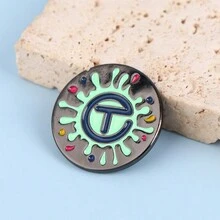 1pc Spray Pattern Golf Magnetic Hat Clip Metal Cap Clip Deluxe Metal Ball Markers - Multicolor - View 1