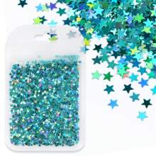 3g Bag Holographic Silver Pentagram Nail Glitter, 3mm Colorful Asymmetric Nail Art Sequins Decorations