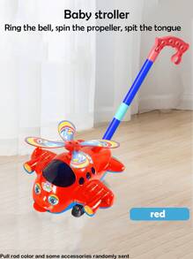 幼兒推車/騎乘玩具，推拉式馬造型，帶翅膀和鈴鐺，互動學習步行器玩具，適合3至7歲兒童，幫助寶寶行走，具有聲音和閃爍的眼睛，隨機顏色