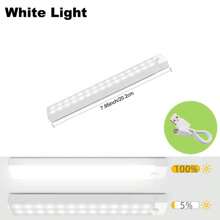 1pc LED Motion Sensor Cabinet Light, Under Counter Closet Lighting,Wireless Magnetic USB Rechargeable Kitchen Night Lights, Battery Powered Operated Light For Wardrobe Closets Cabinet Cupboard Stairs Corridor Shelf - White Light - View 12