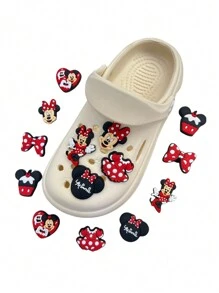 14 件装人物鞋饰配件饰品，适用于木屐泡泡拖鞋凉鞋，生日圣诞派对礼物 - 黑色 - 查看 3