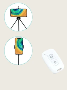 1 palo de selfie mini portátil Bluetooth blanco, batería no incluida (Modelo: 2032) - Blanco - Ver 2