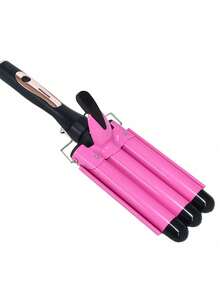 Waflera Cabello Tenazas 3 Rizadora De Pelo Plancha Color Rosado 25mm - Rosa - Ver 7