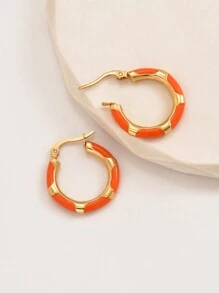 Aretes De Aro - Multicolor - Ver 10