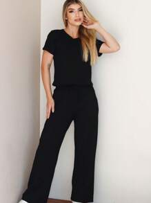 Women Two-Piece Outfits - Black - View 1