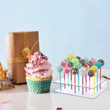 2pcs/Set Cake Pop Holder Acrylic Lollipop Holder 12/15/20 Hole Clear Acrylic Cake Stand Display For Weddings Baby Showers Birthday Anniversaries Party Christmas Halloween Candy Decoration Wedding Decor Wedding Party Supplies Wedding Decorations Wedding Accessories Wedding Cake Stand