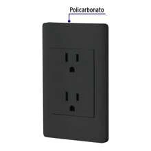 Placa armada negra contacto dúplex 3 módulos, Lisboa - Negro - Ver 3