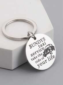 1pc Bundys Taxi Service "Take The Ride Of Your Life" Keychain - Multicolor - View 1