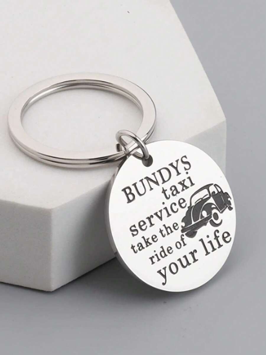 1pc Bundys Taxi Service "Take The Ride Of Your Life" Keychain - Multicolor - View 1