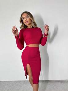 Women Two-Piece Outfits - Màu Hồng Tươi - Xem 1