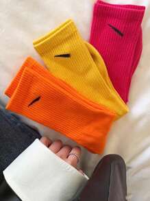 5 pares de meias de cano médio para homens, cores mistas DOP respiráveis e confortáveis, da moda de primavera e outono