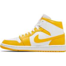 Nike Jordan 1 Mid 白色大学金 (W) (BQ6472-117) 女款尺码 6-12 - 黃色 - 查看 3