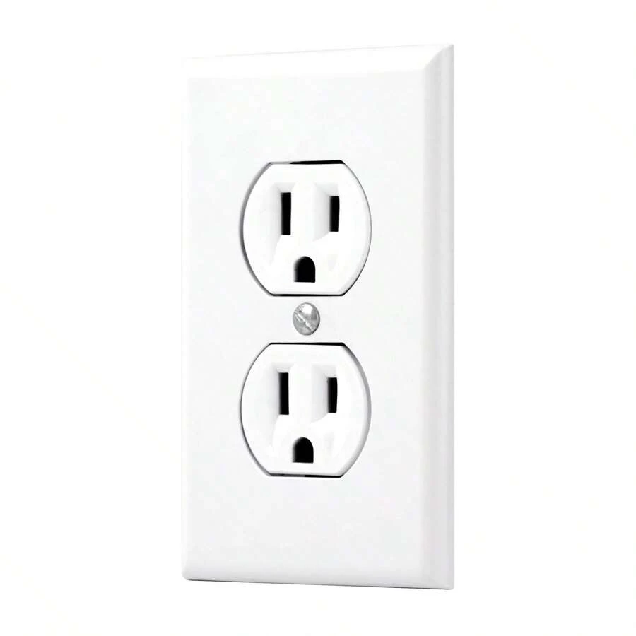 Placa armada 2 contactos polarizados, línea Standard, blanco - Blanco - Ver 1