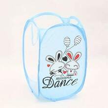 1pc BoHo Chic Cartoon Panda Pop-Up Laundry Hamper, 19.68in*11.81in, Foldable Dirty Clothes Basket, Clothes/Books/Miscellaneous Storage Organizer For Laundry Room/Home Use - Multicolor - View 6
