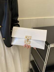 Nuevo artículo Bolso de hombro y de mano versátil de estilo lujoso y de peso ligero - Blanco - Ver 2