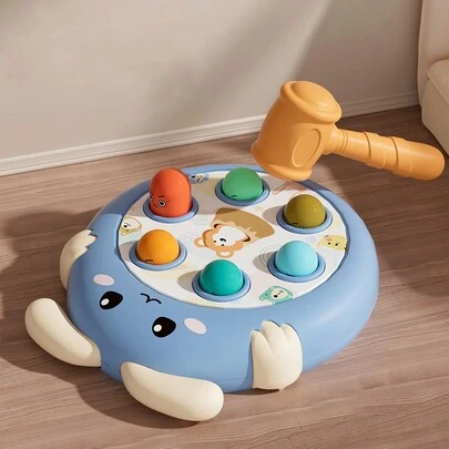 Christmas Decoration 1pc Hammer Hitting Mole Toy Fun Game Interactive Early Education Toy, Suitable For Boys And Girls Above 1 Year Old, Birthday Gift School, Student,Stationery,School Supplies
