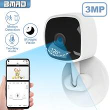 Camera an ninh không dây 3MP Độ phân giải cực cao Camera WIFI trong nhà 3 triệu điểm ảnh Camera IP Pan Tilt thủ công Giám sát video Âm thanh hai chiều Xem từ xa Tầm nhìn ban đêm IR Sân vườn ngoài trời Hỗ trợ thẻ SD/Lưu trữ đám mây Tương thích với cáp sạc USB di động và cáp dữ liệu - Phích cắm loại C của EU (220-240V) - Xem 2