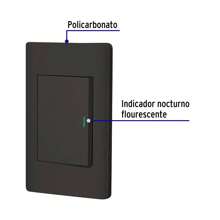 Placa armada negra 1 interruptor 3 módulos, Lisboa, Volteck - Negro - Ver 2