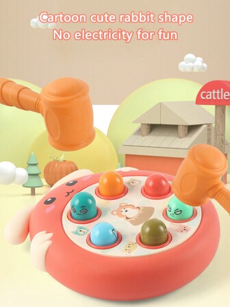 1 pieza Juguete interactivo de Navidad de martillo para golpear topo, juego divertido, juguete de educación temprana, apto para niños y niñas mayores de 1 año, regalo de cumpleaños, útiles escolares