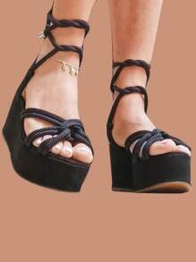 Women Platforms & Wedge Sandals - màu đen - Xem 2