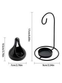 Una lampada nera da appendere per aromaterapia con olio essenziale, lampada per candele domestiche, bruciatore di incenso creativo per aromaterapia, accessori per la casa