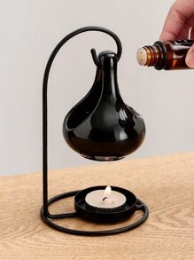 Una lampada nera da appendere per aromaterapia con olio essenziale, lampada per candele domestiche, bruciatore di incenso creativo per aromaterapia, accessori per la casa