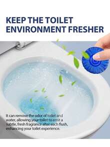 Toilet Cleaning Deodorizing Disinfecting Fragrant Cleaning Tablets Effervescent - Blue - View 5