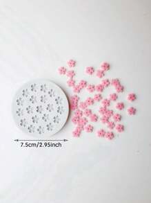 1PC Mini Cherry Blossom Silicone Mold, Handmade Candle DIY Making Mold, Candle Decoration Accessories Silicone Mold, Handmade Dripping Silicone Mold, Handmade Resin Silicone Mold, Aromatherapy Gypsum Making Mold, Suitable For Handmade Gift Making, Easy To Release. Note: Selling Molds - Grey - View 4