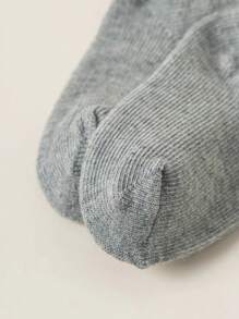 6/10/12 Pairs Unisex Baby/Toddler Mid-Calf Socks, Minimalist Style Neutral Infant Socks