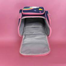 Mochila para niños amplia , Mochila de dibujos unicornio - Azul - Ver 3