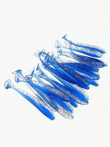 40pcs Multi-Color T-Tail Soft Lures, 5.5cm & 7cm Two Sizes, Bionic Small Fish Artificial Bait, Freshwater & Saltwater Fishing, Suitable For Amur, Bass, Mandarin Fish - Multicolor - View 2