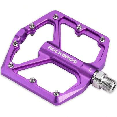 ROCKBROS Bicycle Pedals Road Bike Pedals Aluminum Platform Pedals Ultra-Light Non-Slip Bicycle Pedals 9/16 Inch For MTB E-Bike, City Bike.