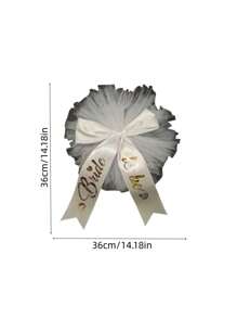 Set de 3 piezas de velo para despedida de soltera de la novia, velo de bikini de playa, falda de tutu - A - Ver 3