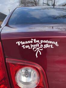 1pc Car Exterior Stickers, Home Decoration Stickers, Personalized Text Stickers