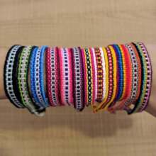 kit 12-24-36 Pulseiras Pano Reggae Jamaica Hippie Praia -- Cores Diversas - Colorida - Visão 5