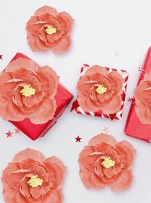 3Pcs Tissue Paper Flowers Decoration Paper Artificial Flower Supplies For Party Decoration, Wedding Decoration, Background Wall, Room Decoration, Bridal Shower,Christmas