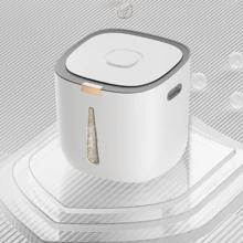 1 Thùng Gạo Nắp Lật, Chống Côn Trùng Và Chống Ẩm, Hộp Đựng Thức Ăn Kem/Bột/Mèo Hoặc Chó Cao Cấp Nhẹ, Hộp Đựng & Sắp Xếp Nhà Bếp, Dụng Cụ Sắp Xếp, Dụng Cụ Sắp Xếp, Trang Trí, Đồ Trang Trí - trắng - Xem 8