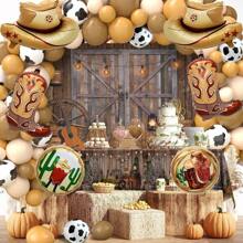 1 bộ bóng bay trang trí tiệc theo chủ đề cao bồi miền Tây, bóng bay cao su lá nhôm hình mũ cao bồi, Giáng sinh - Nhiều màu - Xem 4