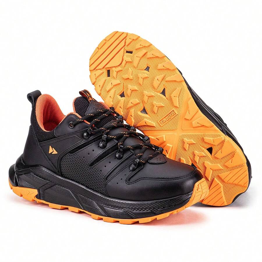 Men Sneakers - 黑橘 - 查看 1