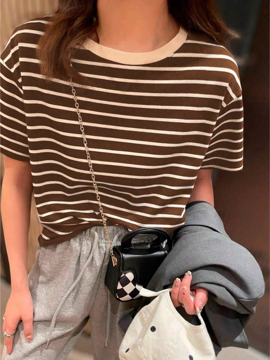 K&K FASHION Women T-Shirts - Marrón oscuro - Ver 1