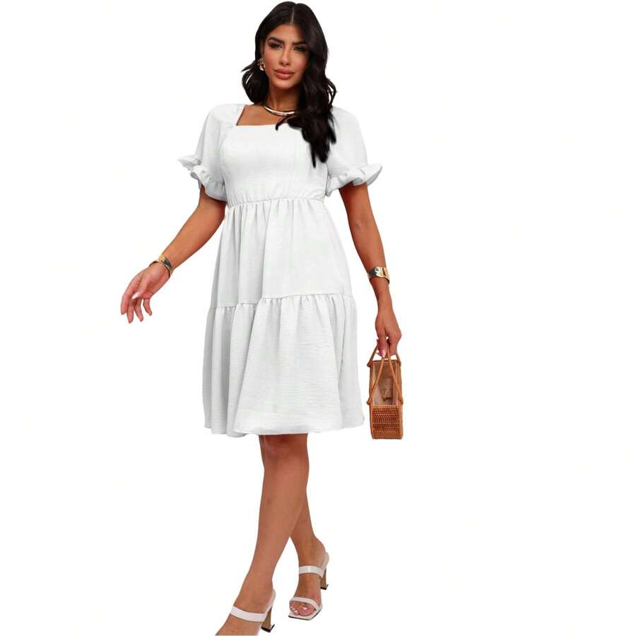 Women Dresses - 白色 - 查看 1