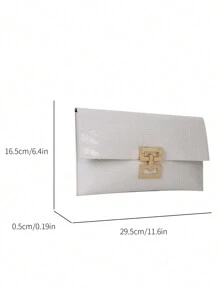 Nuevo artículo Bolso de hombro y de mano versátil de estilo lujoso y de peso ligero - Blanco - Ver 4