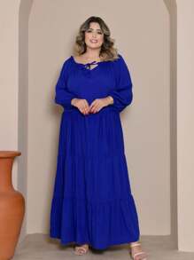 Plus Size Dresses - Royal Blue - View 1